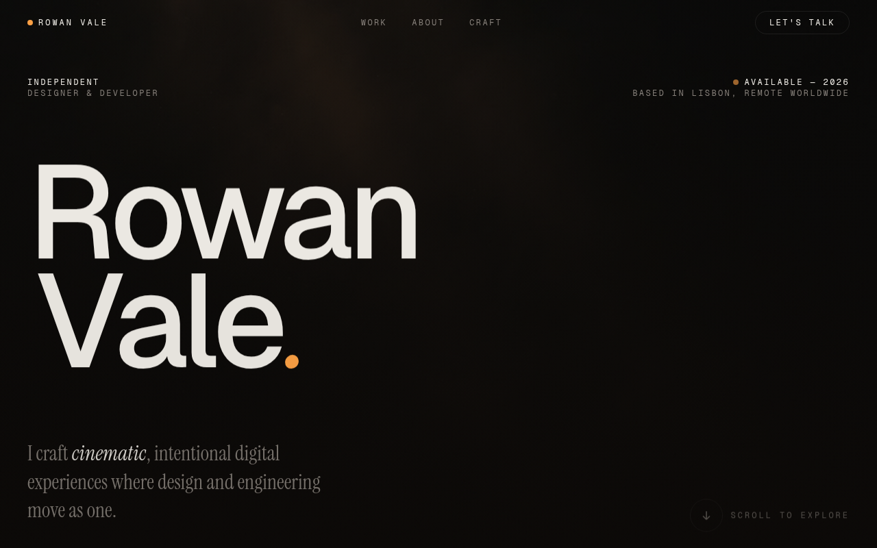 Screenshot of the Rowan Vale website built by Bruder Media