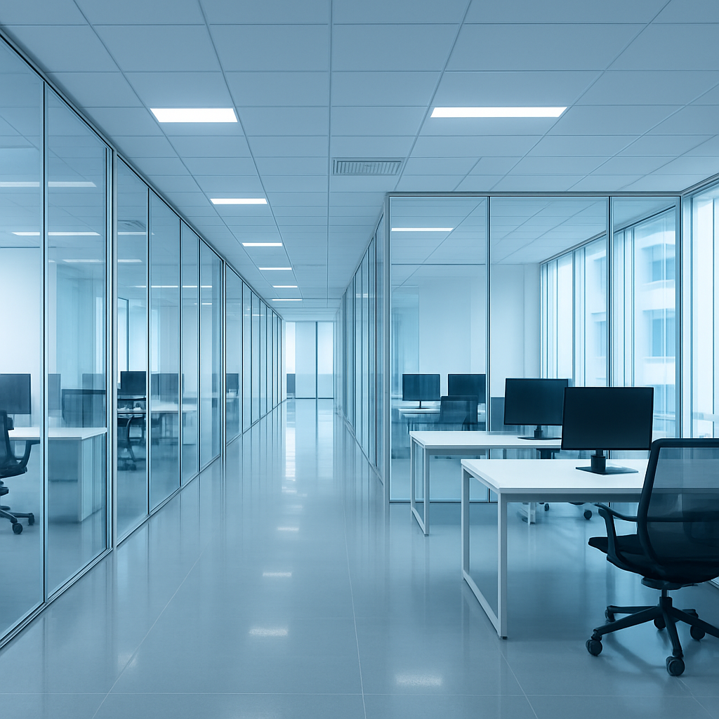Clean modern commercial office space